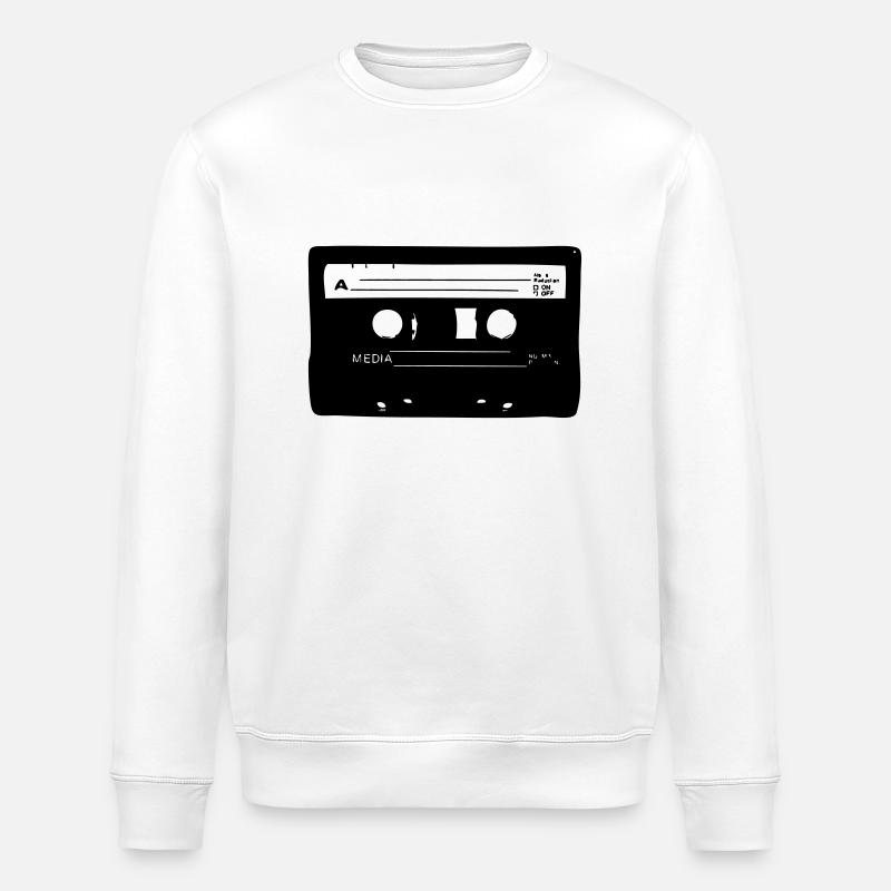 Retro Kasette - Stanley/Stella Unisex Bio-Sweatshirt ROLLER - Weiß