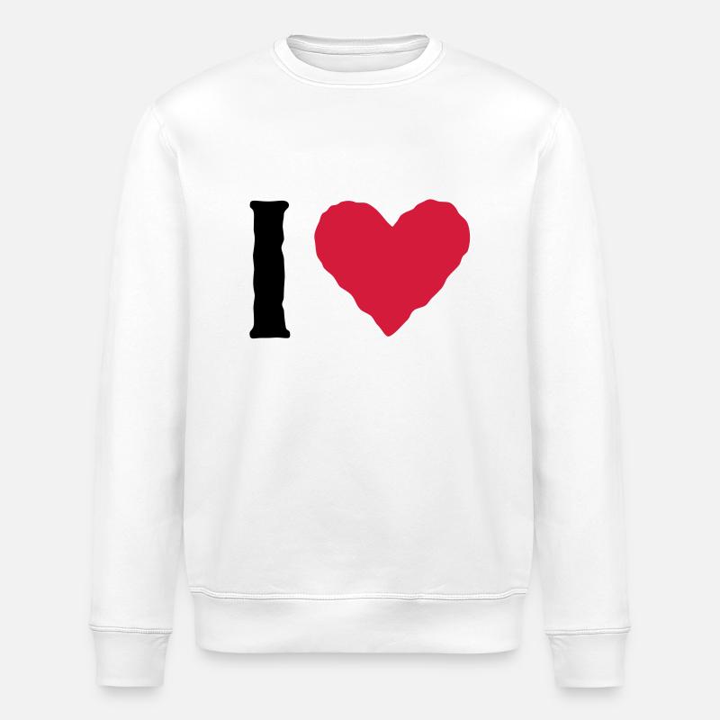 I love ... - Stanley/Stella Unisex Bio-Sweatshirt ROLLER - Weiß