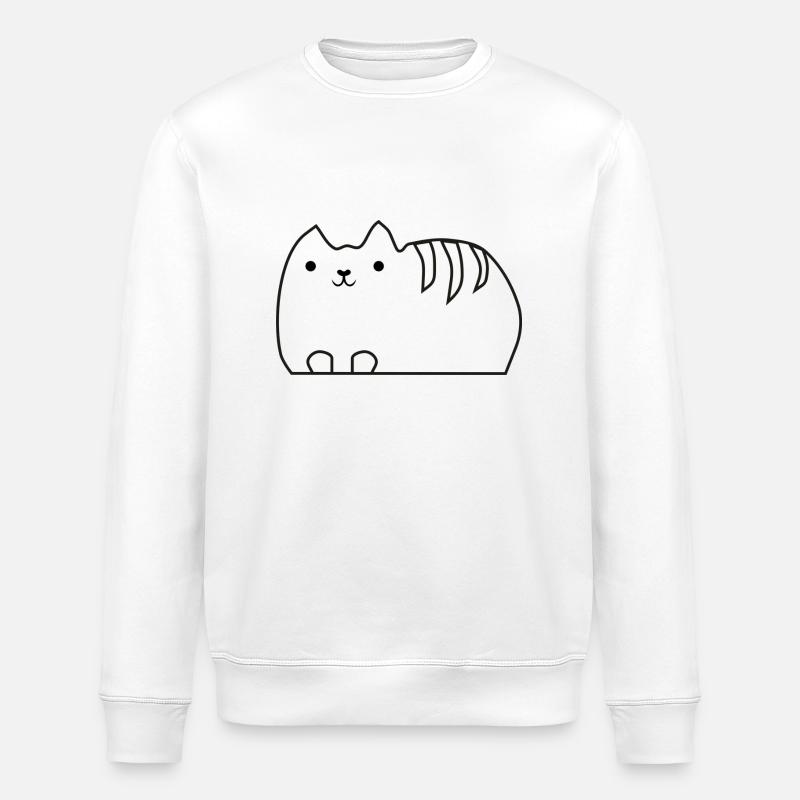katze katze - Stanley/Stella Unisex Bio-Sweatshirt ROLLER - Weiß