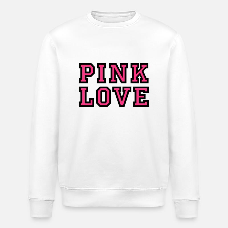 Pink Love 2 - Stanley/Stella Unisex Bio-Sweatshirt ROLLER - Weiß