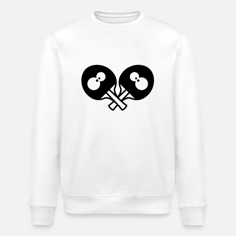 Funny Table Tennis Rackets - Stanley/Stella ROLLER Unisex Organic Sweatshirt - white