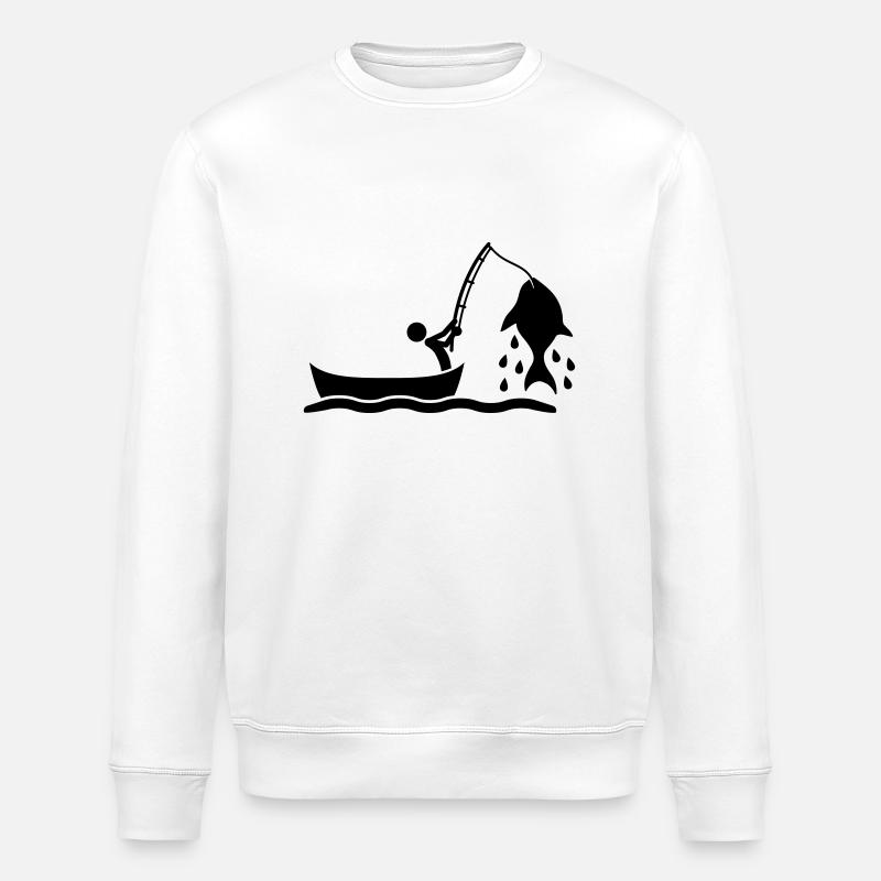 Fishing - Stanley/Stella Unisex Bio-Sweatshirt ROLLER - Weiß