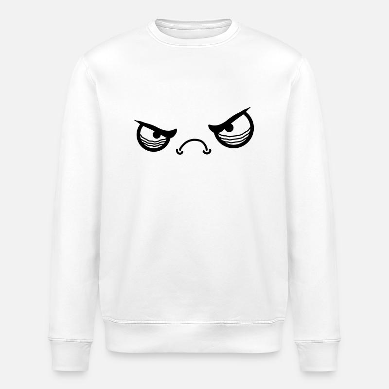 Angry Face - Sweat bio ROLLER Stanley/Stella Unisexe - blanc