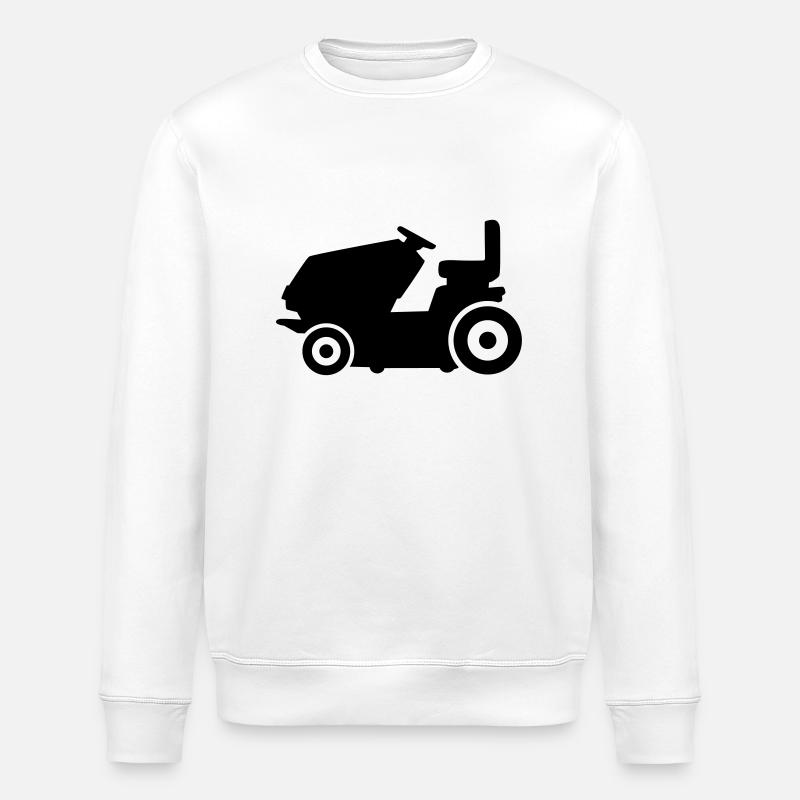 Lawn mower - Stanley/Stella ROLLER Unisex Organic Sweatshirt - white