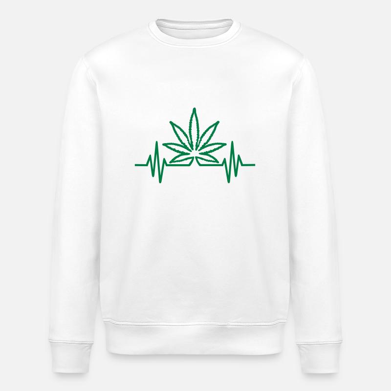 Marihuana - Stanley/Stella Unisex Bio-Sweatshirt ROLLER - Weiß