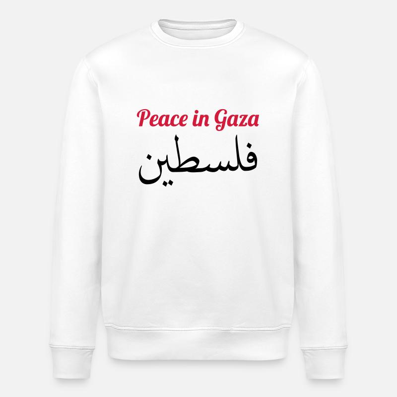 Peace in Gaza - Stanley/Stella Unisex Bio-Sweatshirt ROLLER - Weiß