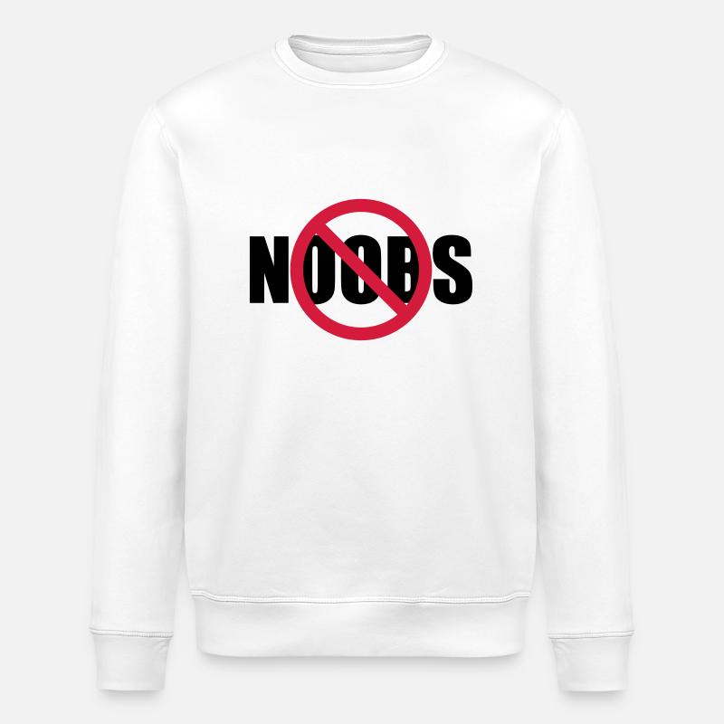 Keine Noobs Verboten Schild - Stanley/Stella Unisex Bio-Sweatshirt ROLLER - Weiß