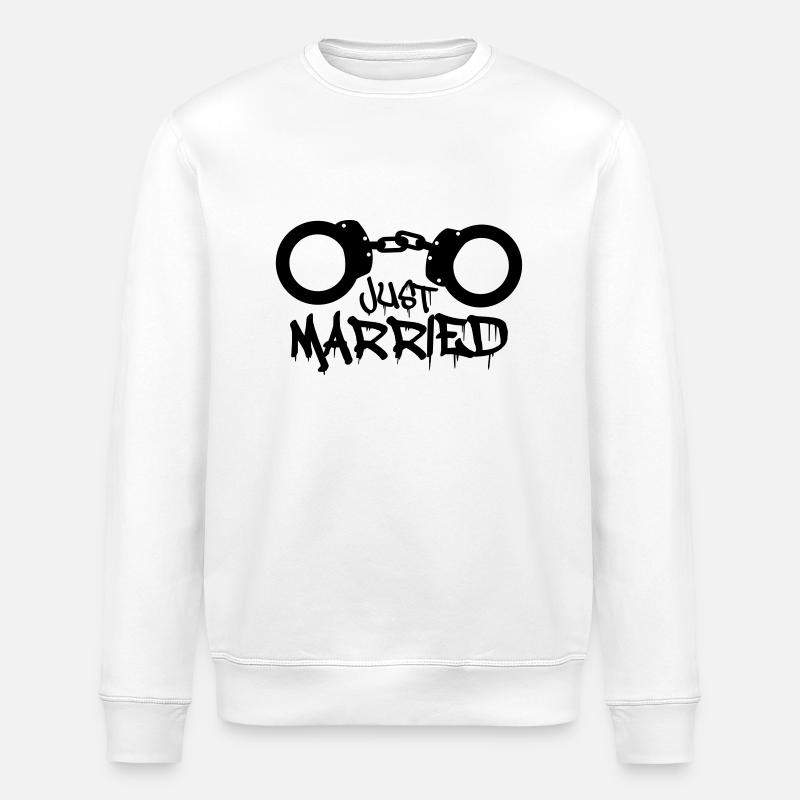 Just married prisonnier menotté drôle - Sweat bio ROLLER Stanley/Stella Unisexe - blanc