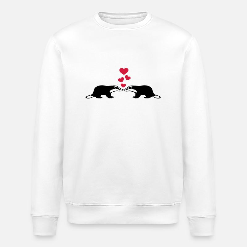 Blaireau - Sweat bio ROLLER Stanley/Stella Unisexe - blanc