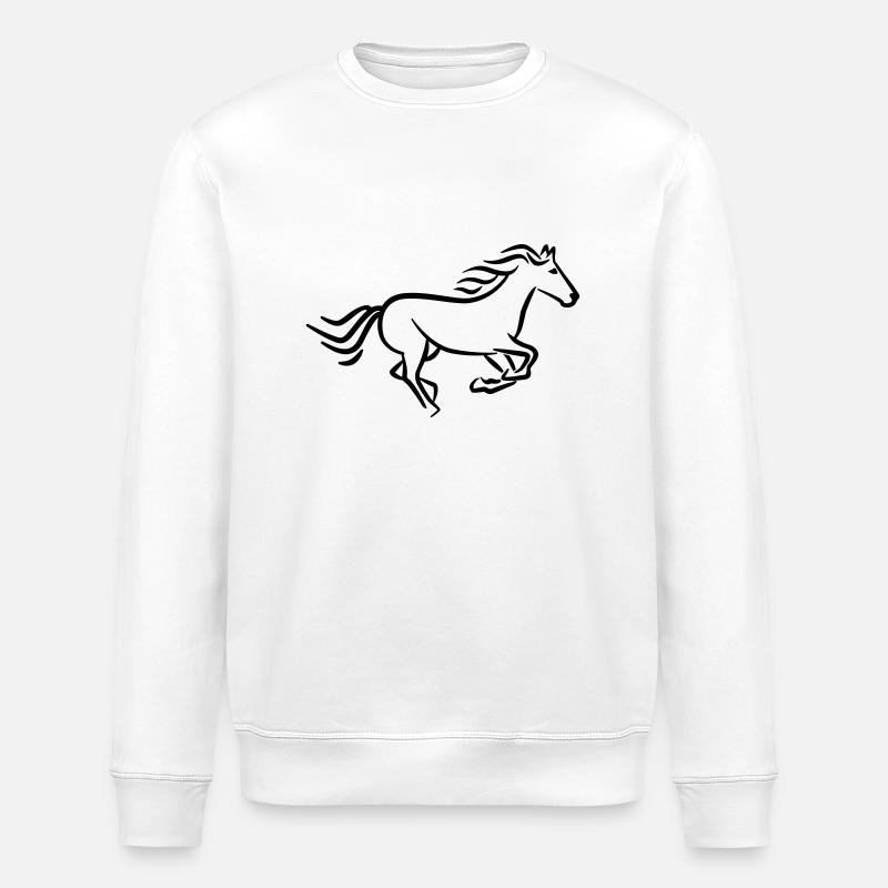 Cheval - Sweat bio ROLLER Stanley/Stella Unisexe - blanc