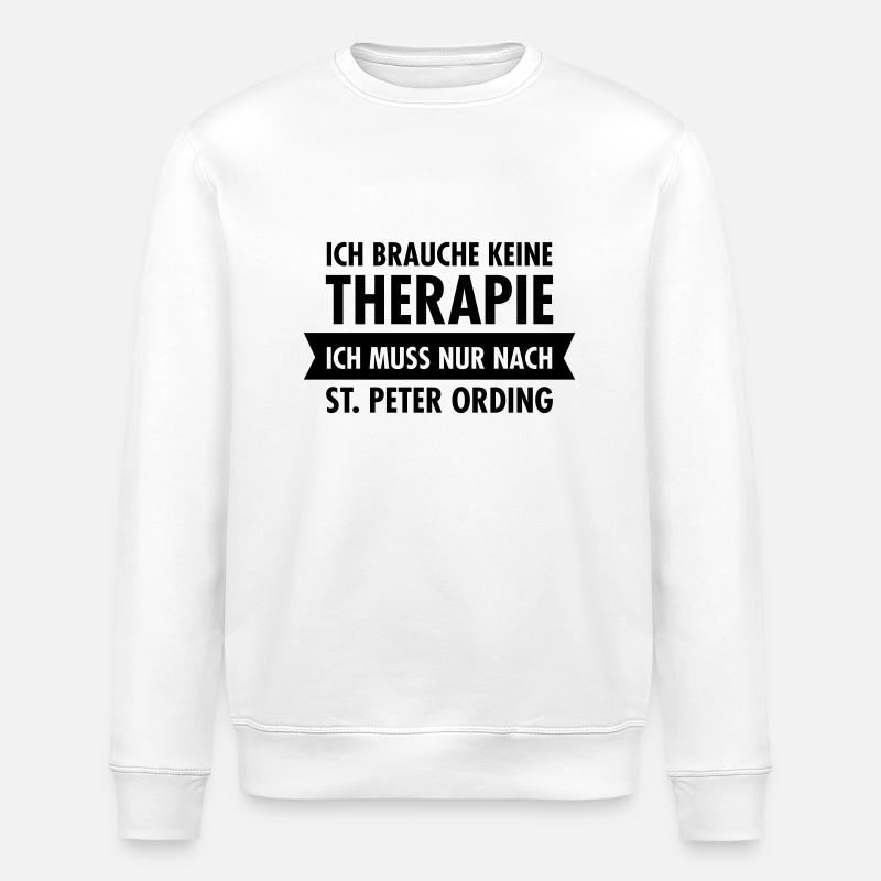 Therapie - St. Peter Ording - Stanley/Stella Unisex Bio-Sweatshirt ROLLER - Weiß