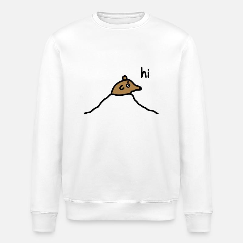 Maulwurf Maulwurfhügel - V2 - Stanley/Stella Unisex Bio-Sweatshirt ROLLER - Weiß