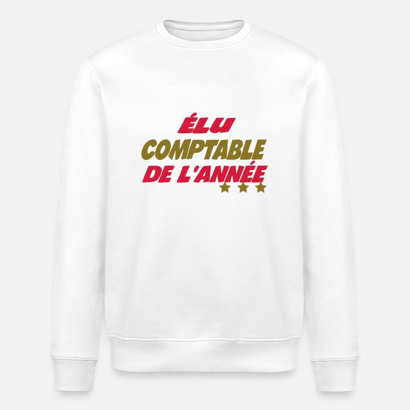 Elu comptable de l'année - Sweat bio ROLLER Stanley/Stella Unisexe - blanc