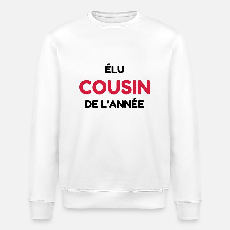 Cousin - Cousine - Famille - Bébé - Naissance - Sweat bio ROLLER Stanley/Stella Unisexe - blanc
