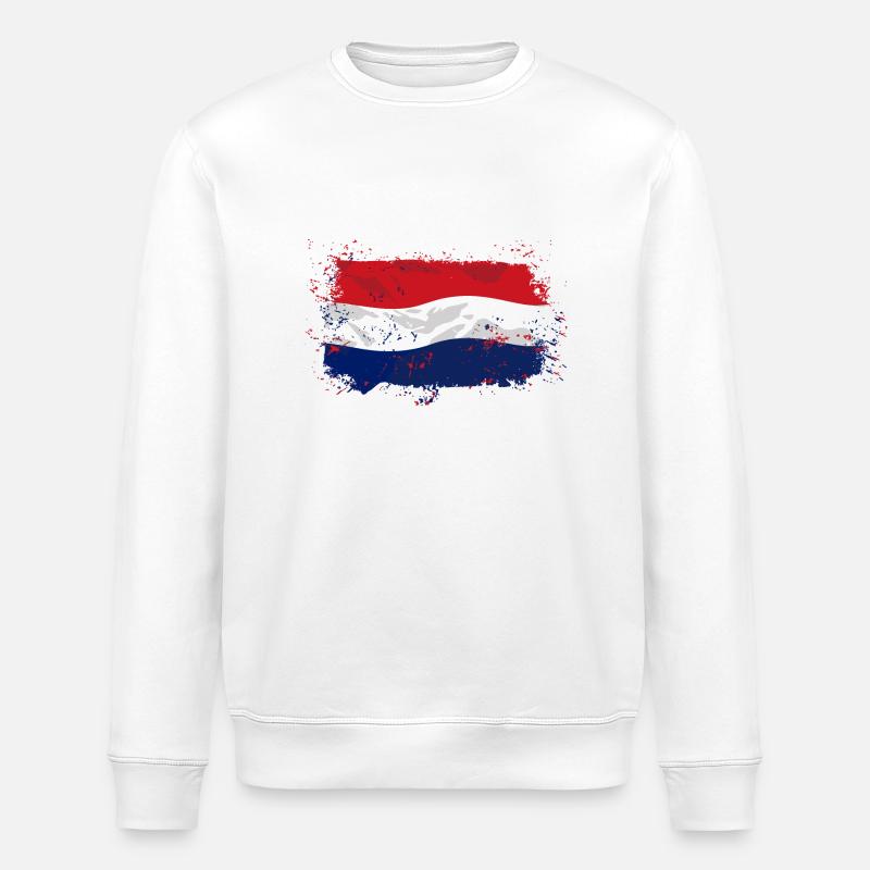 Holland Flag - Stanley/Stella Unisex Bio-Sweatshirt ROLLER - Weiß