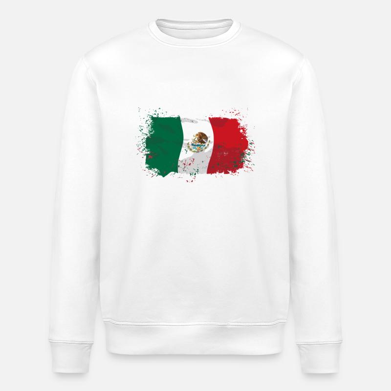 Mexico Flag - Stanley/Stella Unisex Bio-Sweatshirt ROLLER - Weiß
