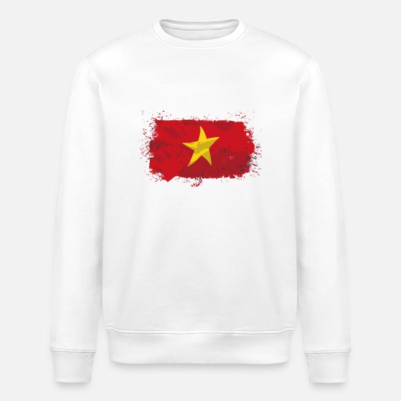 Vietnam Flag - Stanley/Stella Unisex Bio-Sweatshirt ROLLER - Weiß