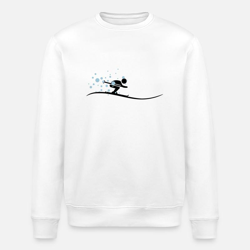 Sport - Skifahrer - Stanley/Stella Unisex Bio-Sweatshirt ROLLER - Weiß