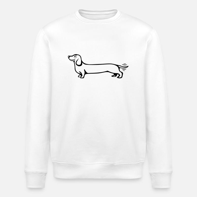 chien teckel - Sweat bio ROLLER Stanley/Stella Unisexe - blanc