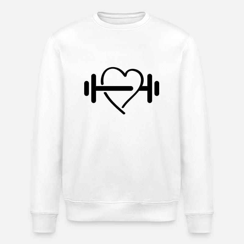belt heart design - Stanley/Stella Unisex Bio-Sweatshirt ROLLER - Weiß