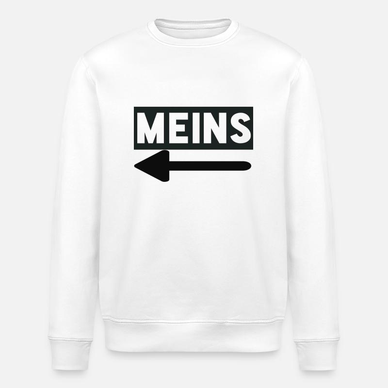MEINS - Pärchen Pfeil - Stanley/Stella Unisex Bio-Sweatshirt ROLLER - Weiß