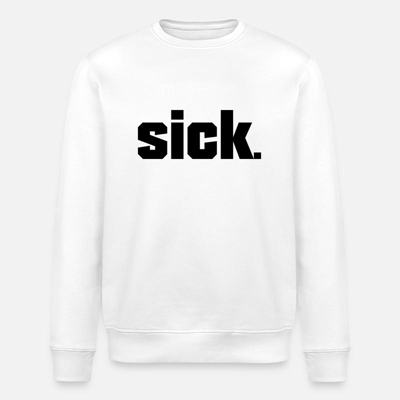 Sick Design - facile - Sweat bio ROLLER Stanley/Stella Unisexe - blanc