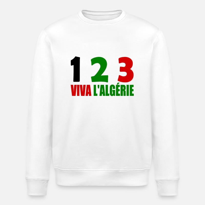 Algerien - Stanley/Stella Unisex Bio-Sweatshirt ROLLER - Weiß