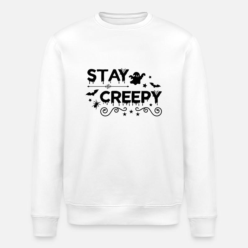 stay creepy - Stanley/Stella Unisex Bio-Sweatshirt ROLLER - Weiß