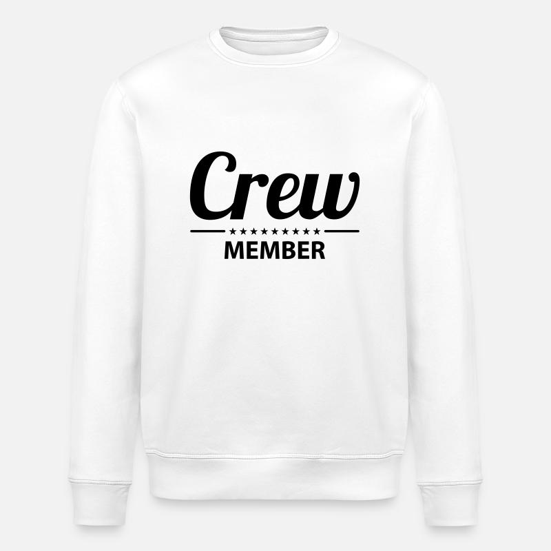 Crew Member Design - Stanley/Stella ROLLER Unisex Organic Sweatshirt - white