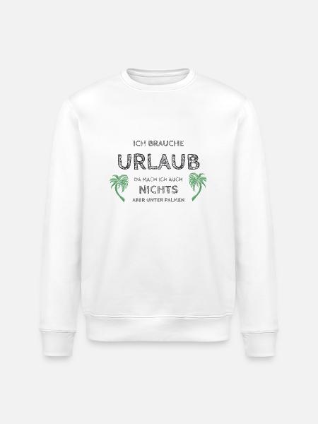 I need a vacation - Stanley/Stella ROLLER Unisex Organic Sweatshirt - white