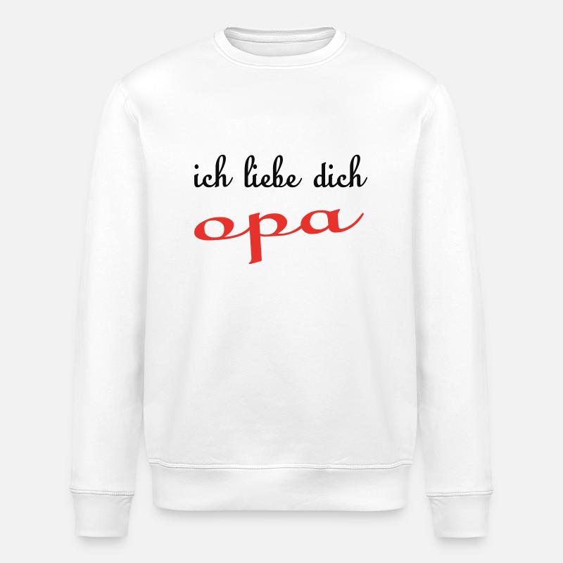 Ich liebe dich opa - Stanley/Stella Unisex Bio-Sweatshirt ROLLER - Weiß