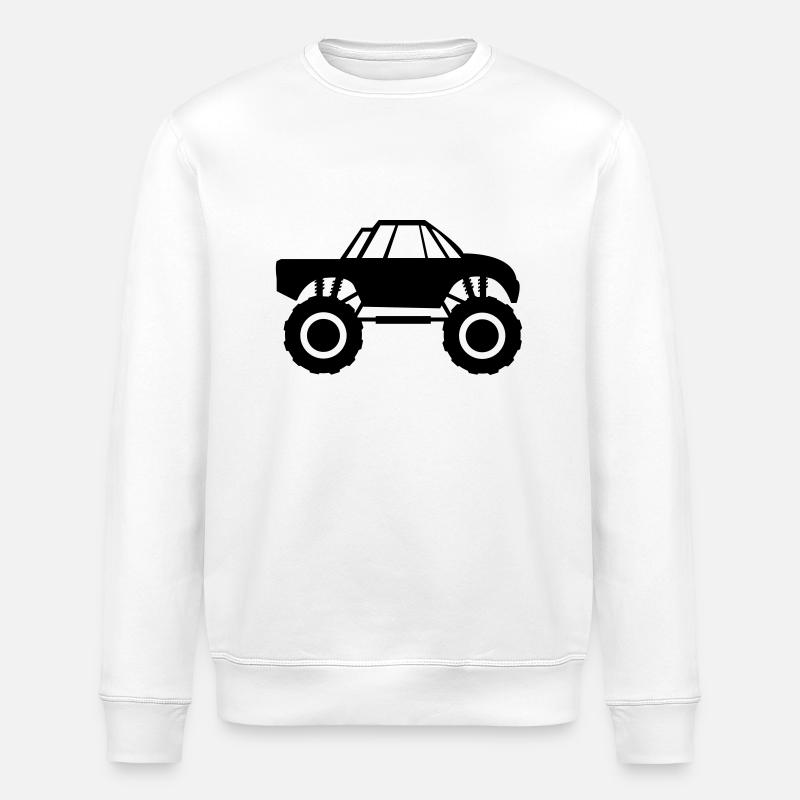 monster truck - Stanley/Stella Unisex Bio-Sweatshirt ROLLER - Weiß