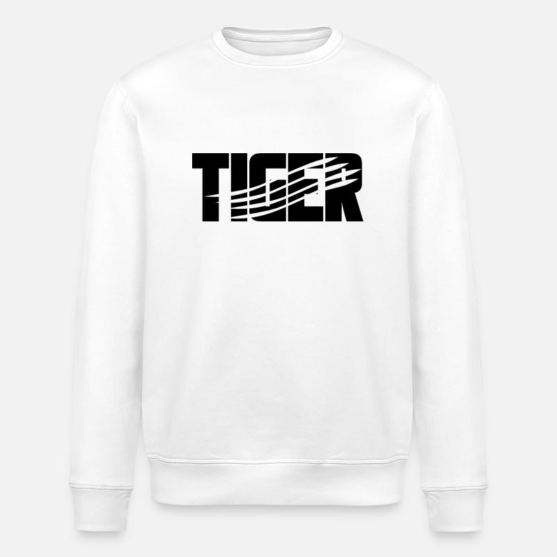 Tiger Claw Scratch Marks - Stanley/Stella ROLLER Unisex Organic Sweatshirt - white