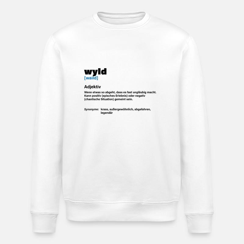 Wyld – Aussi sauvage que vous - Sweat bio ROLLER Stanley/Stella Unisexe - blanc