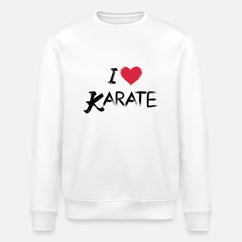 I love Karate - black - Stanley/Stella Unisex Bio-Sweatshirt ROLLER - Weiß