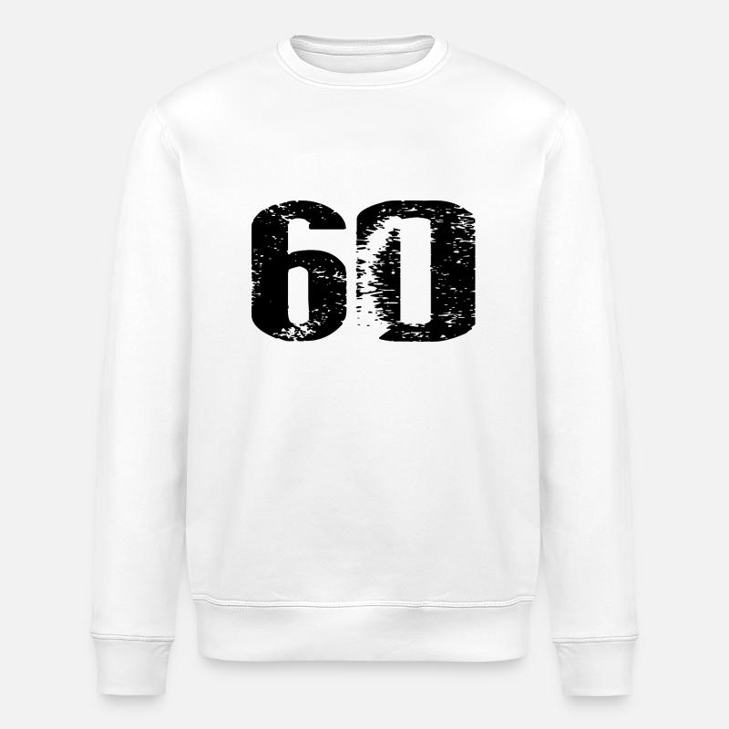 60 Zahl Trikot - Stanley/Stella Unisex Bio-Sweatshirt ROLLER - Weiß