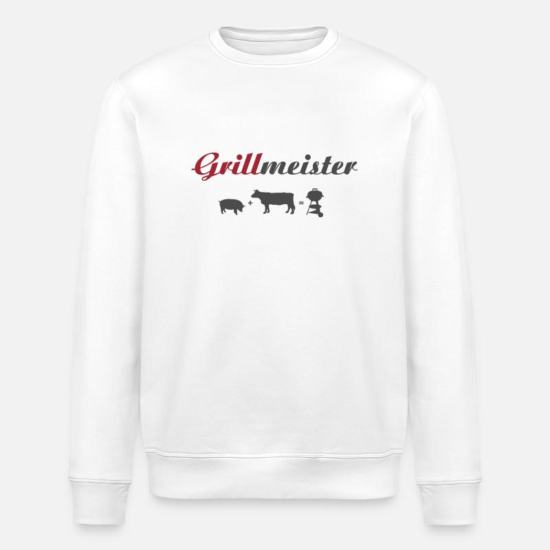 Maître de gril - Sweat bio ROLLER Stanley/Stella Unisexe - blanc