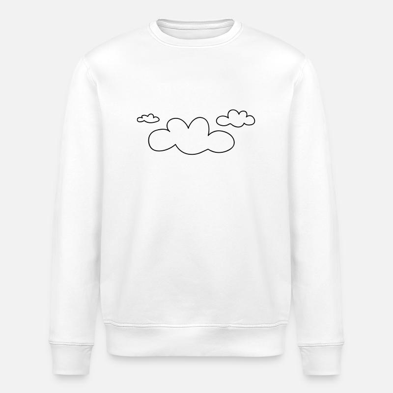 open_clouds - Stanley/Stella ROLLER Unisex Organic Sweatshirt - white