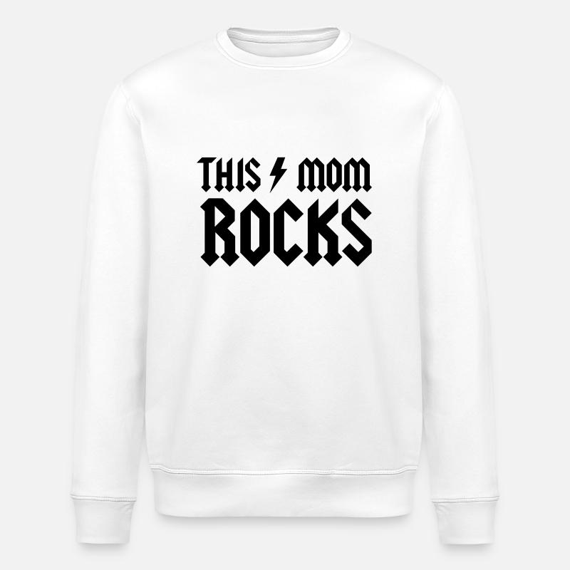 This Mom Rocks - Stanley/Stella Unisex Bio-Sweatshirt ROLLER - Weiß