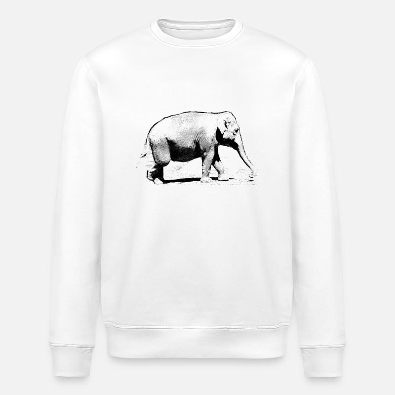 elefant - Stanley/Stella Unisex Bio-Sweatshirt ROLLER - Weiß