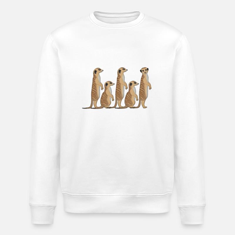Erdmännchen Reihe - Stanley/Stella Unisex Bio-Sweatshirt ROLLER - Weiß