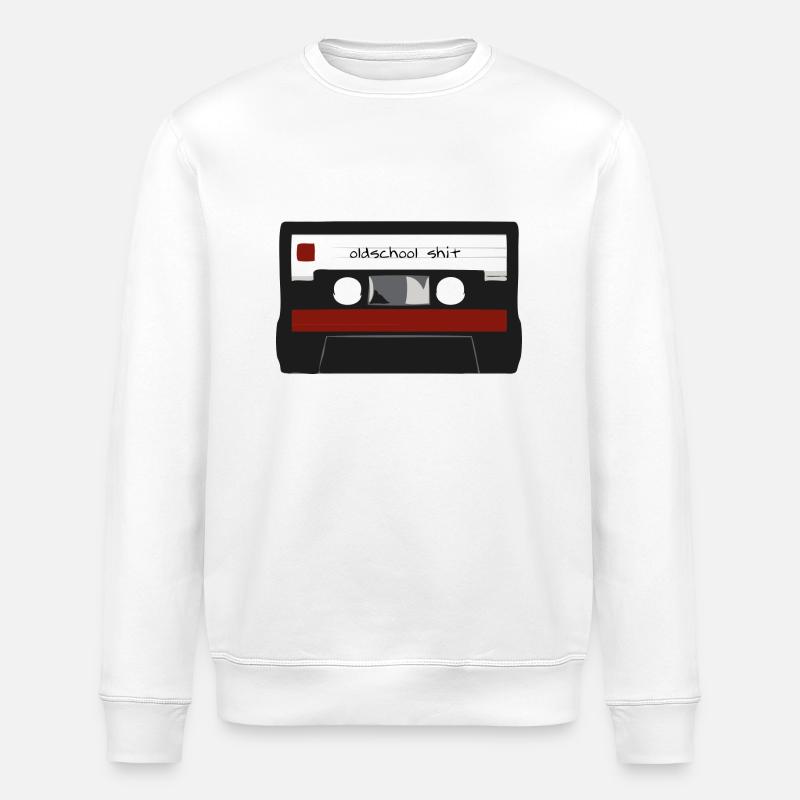 oldschool shit kasette - Stanley/Stella Unisex Bio-Sweatshirt ROLLER - Weiß