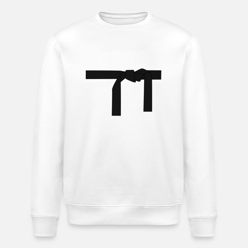 Schwarzer Gürtel. Geschenkidee - Stanley/Stella Unisex Bio-Sweatshirt ROLLER - Weiß