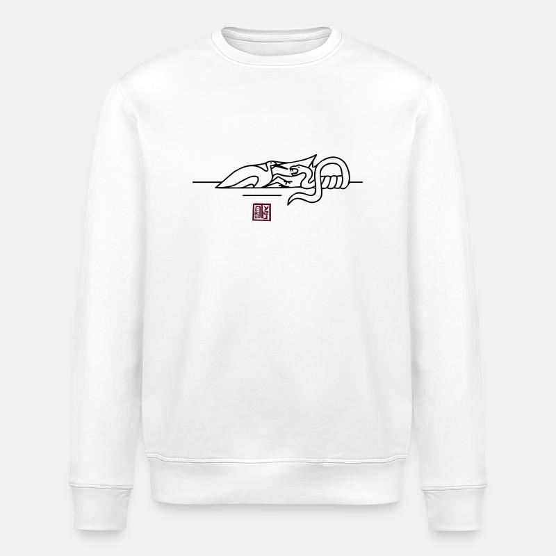 epic wingtsun crane snake battle - Stanley/Stella Unisex Bio-Sweatshirt ROLLER - Weiß