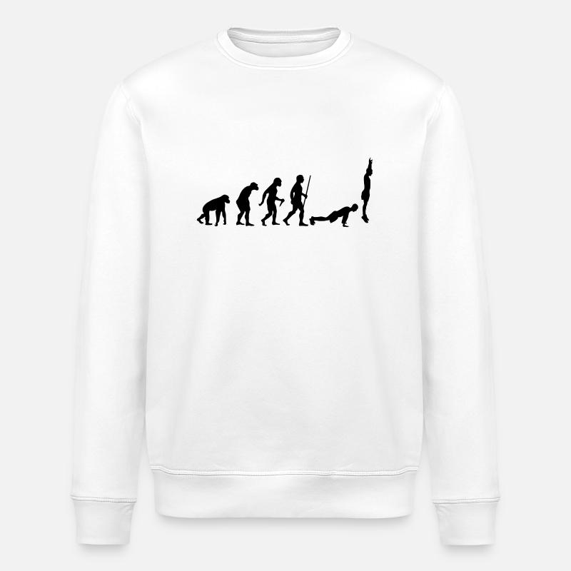 Evolution Burpee - Sweat bio ROLLER Stanley/Stella Unisexe - blanc