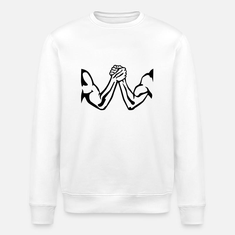 Bras de fer - Sweat bio ROLLER Stanley/Stella Unisexe - blanc