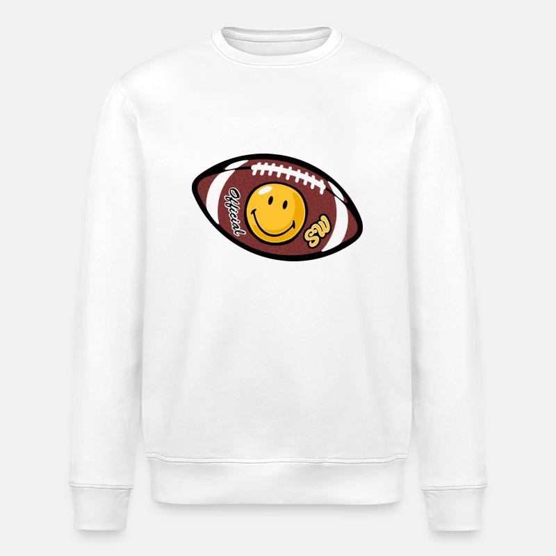 Smiley American Football - Stanley/Stella Unisex Bio-Sweatshirt ROLLER - Weiß