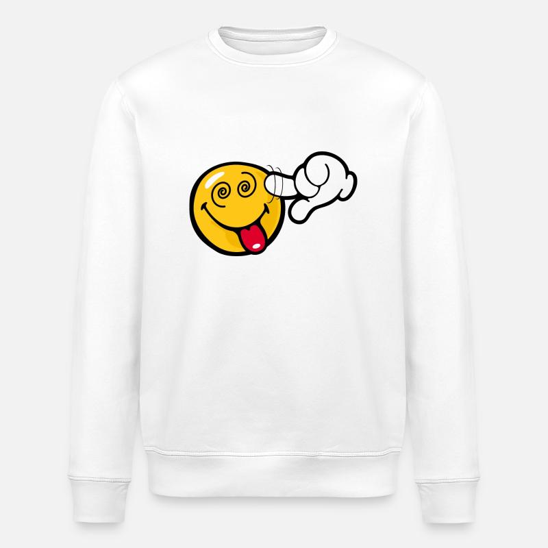 Smiley Stupid - Stanley/Stella Unisex Bio-Sweatshirt ROLLER - Weiß