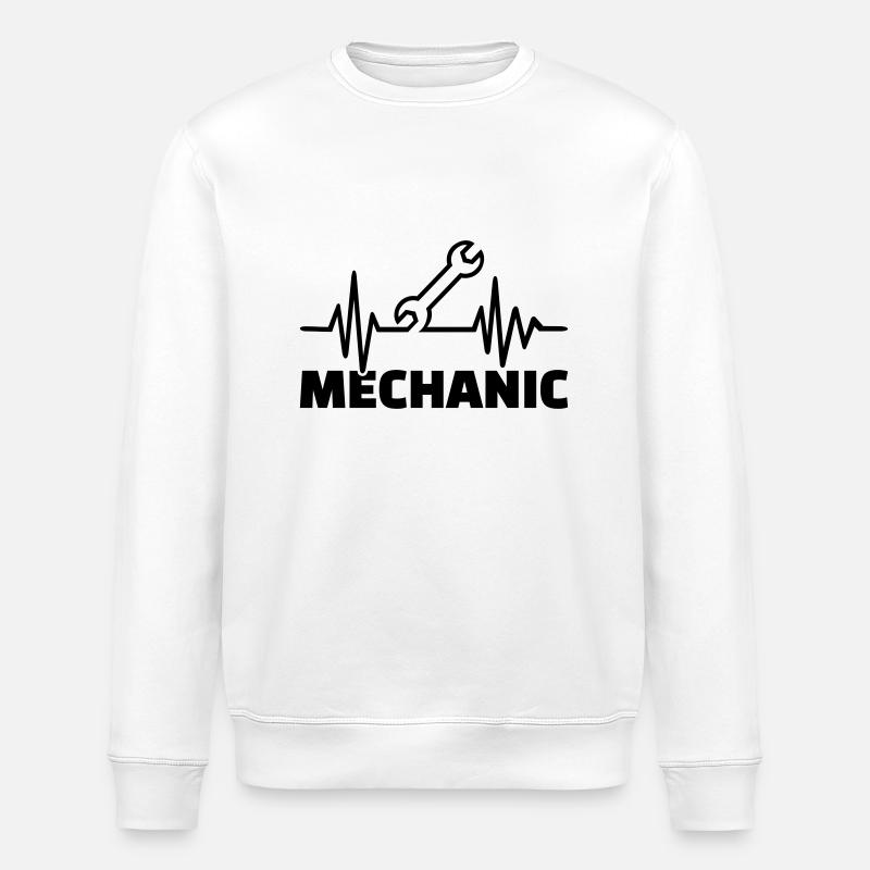 Mécanicien - Sweat bio ROLLER Stanley/Stella Unisexe - blanc