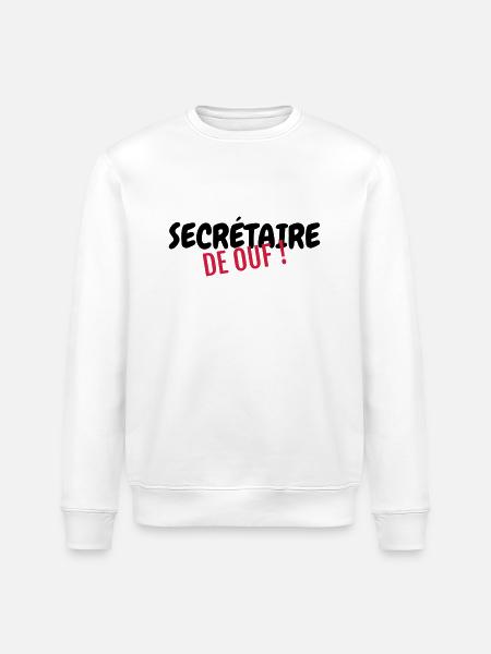 segretario / segreteria / manager / assistant - Felpa ecologica unisex ROLLER di Stanley/Stella - bianco